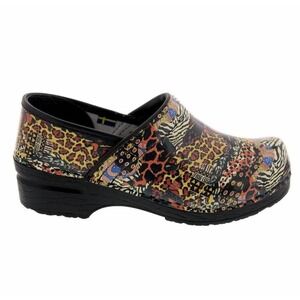 Bjork Swedish Comfort Professional Clogs Animal Print Leopard Zebra Womens 41 42